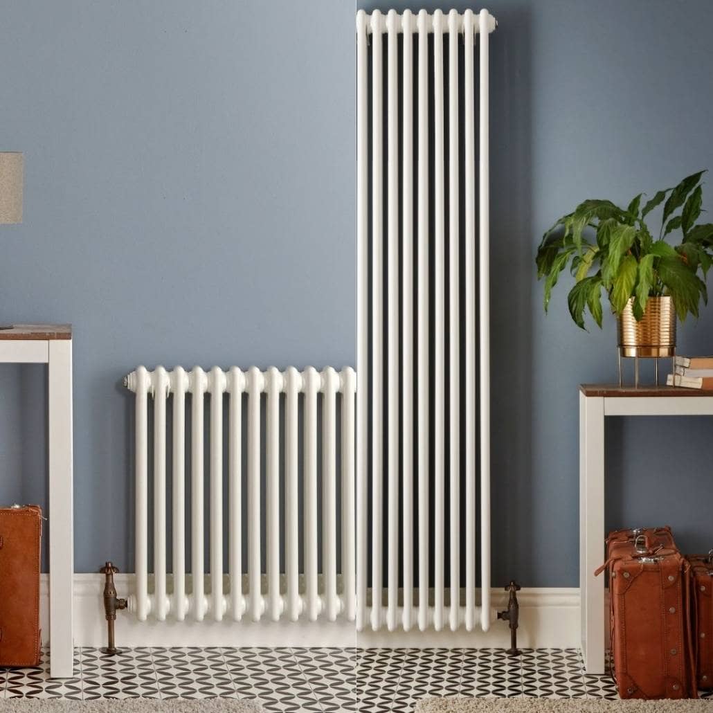 Milano Windsor white horizontal and vertical radiators white horizontal and vertical column radiator