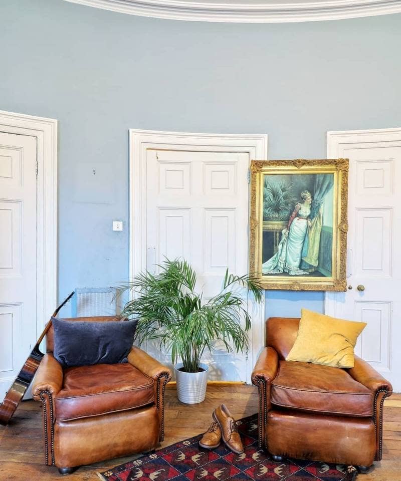 stylish seating area in a Georgian mansion house