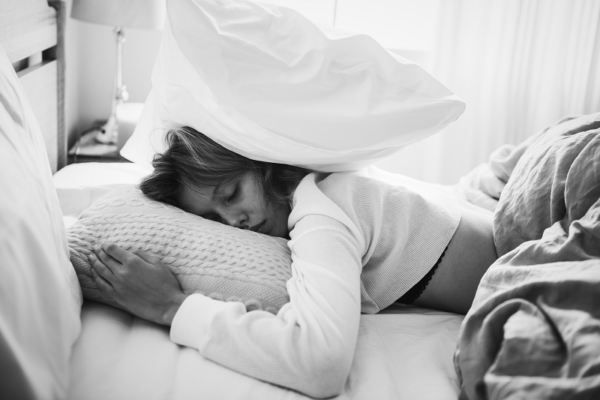 a woman lazing in bed