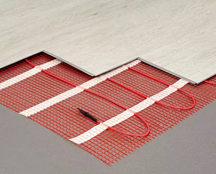 a cross section of underfloor heating
