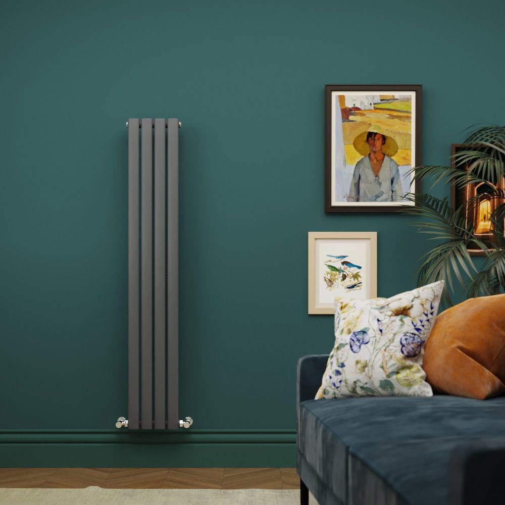 Milano Aruba anthracite space-saving vertical designer radiator
