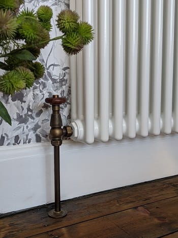 covering radiator pipes with pipe connectors