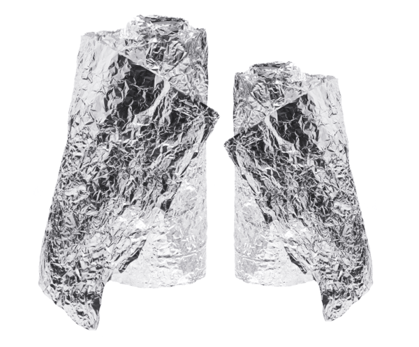 two rolls of aluminium foil