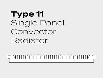 graphic illustration of a Type 11 convector radiator