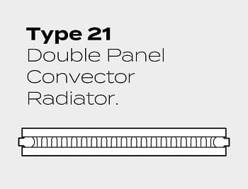 graphic illustration of a Type 21 convector radiator