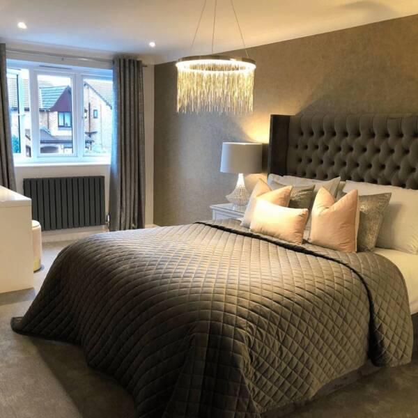 Milano Alpha designer radiator in a bedroom