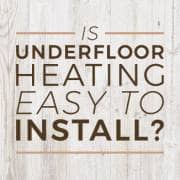underfloor heating install blog