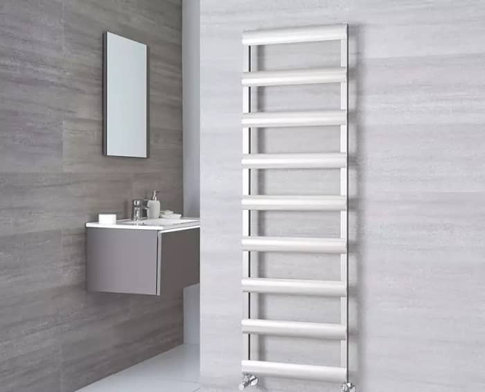 Milano Passo chrome ladder towel rail Milano Passo Brushed Chrome Aluminium Designer Towel Rail