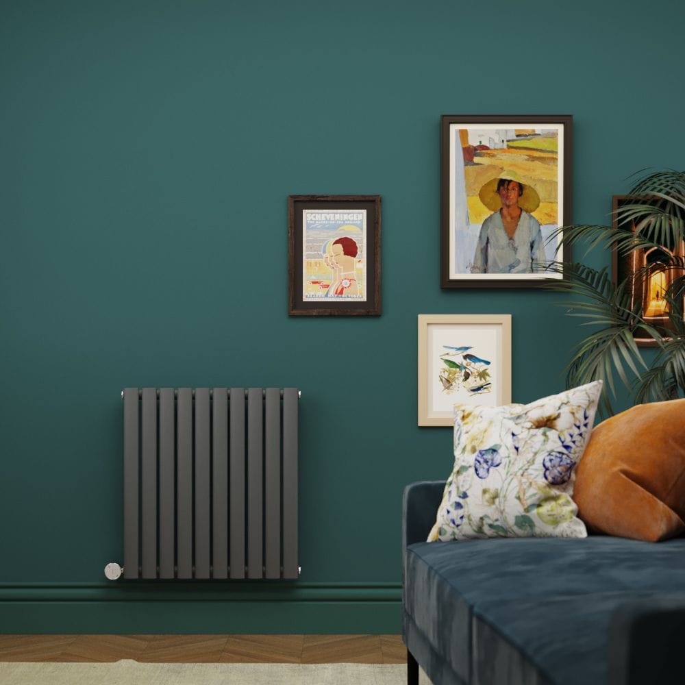 Milano Aruba anthracite electric horizontal designer radiator Milano Aruba anthracite electric horizontal designer radiator