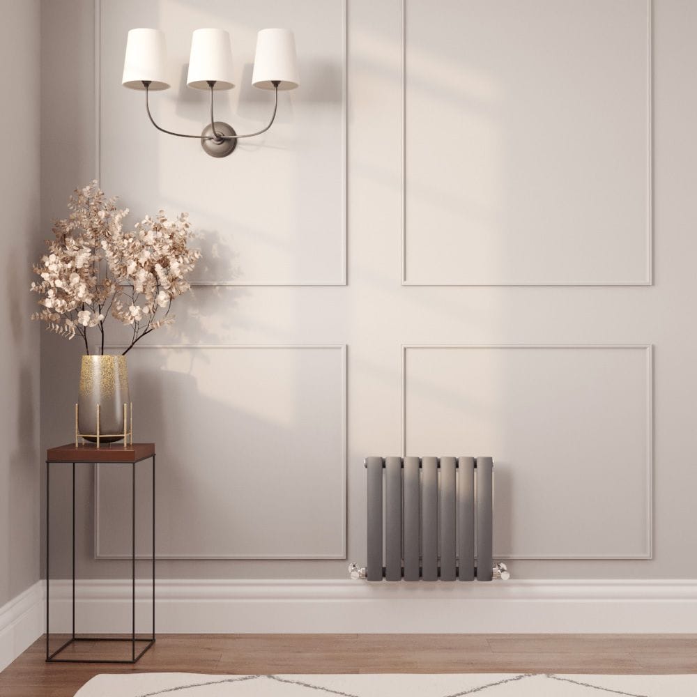 small milano aruba radiator cut out Milano Aruba anthracite horizontal designer single panel radiator