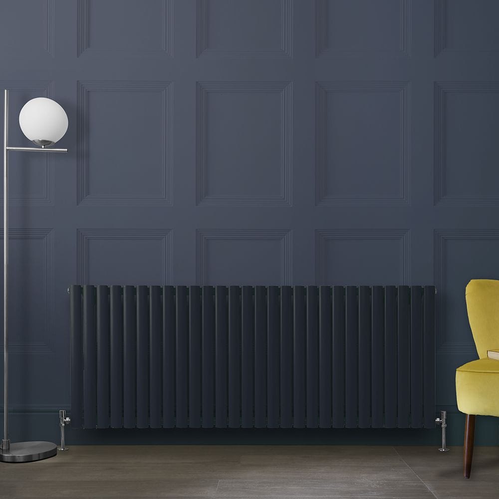 Milano Aruba black horizontal designer radiator