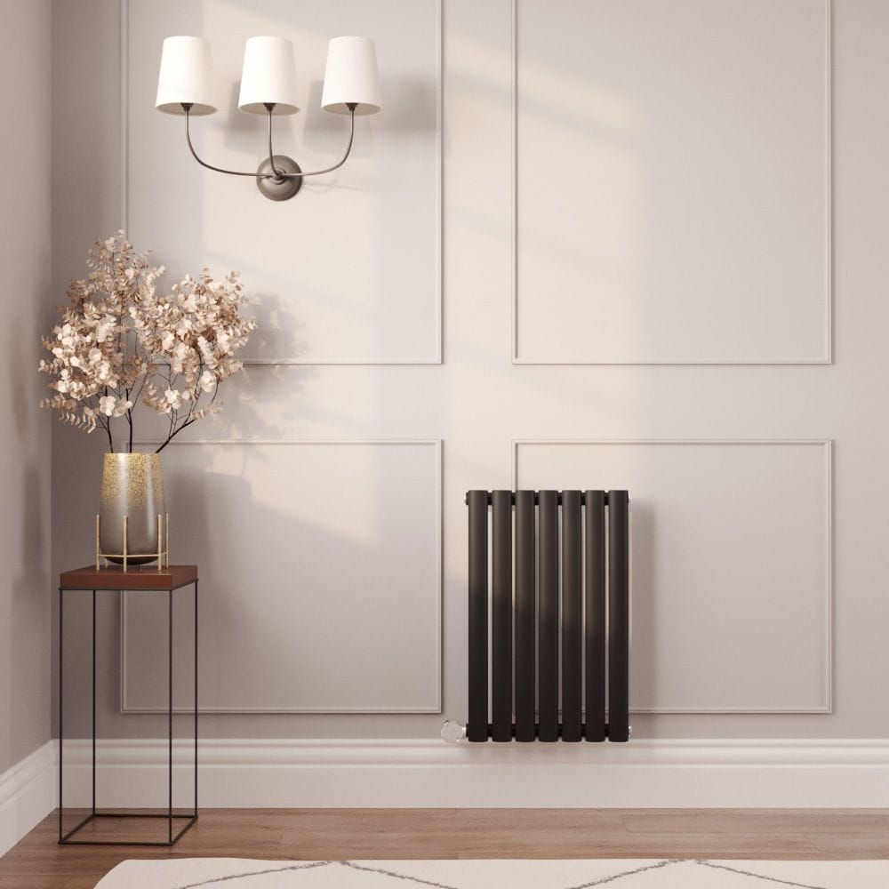 Milano Aruba electric black horizontal designer radiator