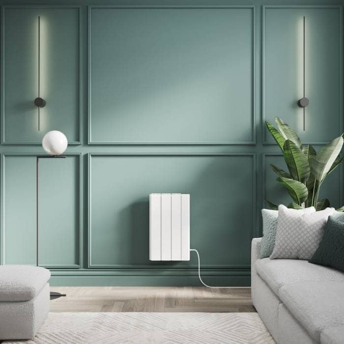 Milano Tuc white ceramic core plug-in smart electric heater