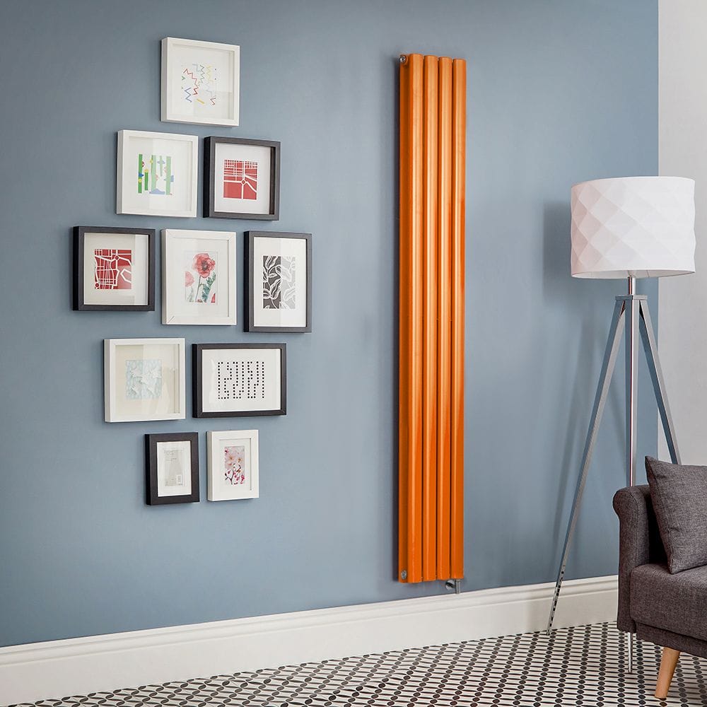 Milano Aruba electric sunset orange designer radiator Milano Aruba electric sunset orange designer radiator