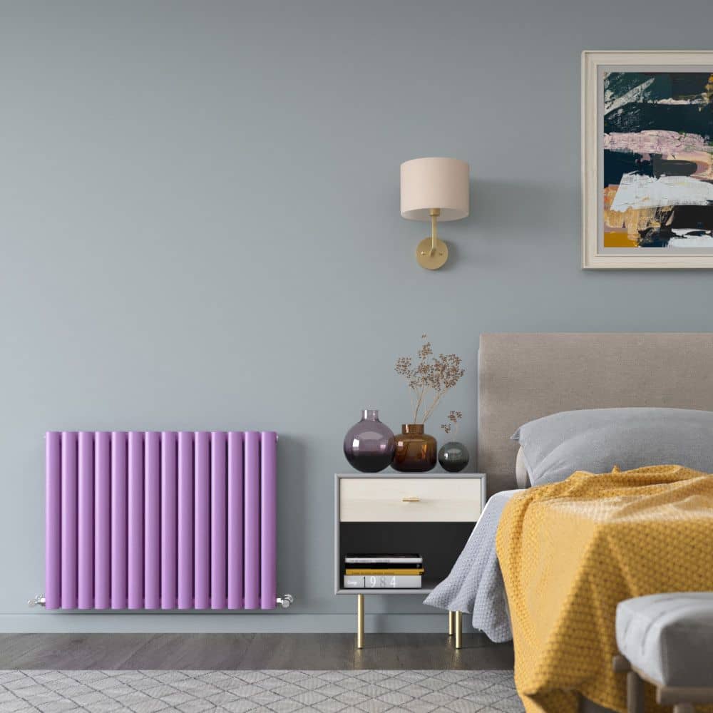 Milano Aruba lush purple horizontal designer radiator