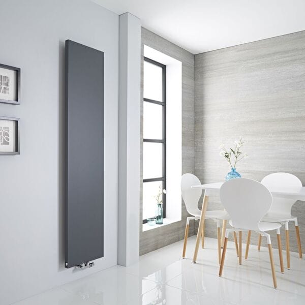 Milano Riso anthracite flat panel designer radiator Milano Riso anthracite flat panel designer radiator