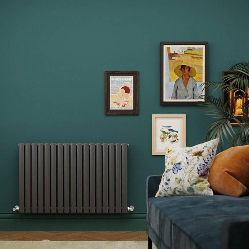 Milano Aruba carbon grey horizontal designer radiator