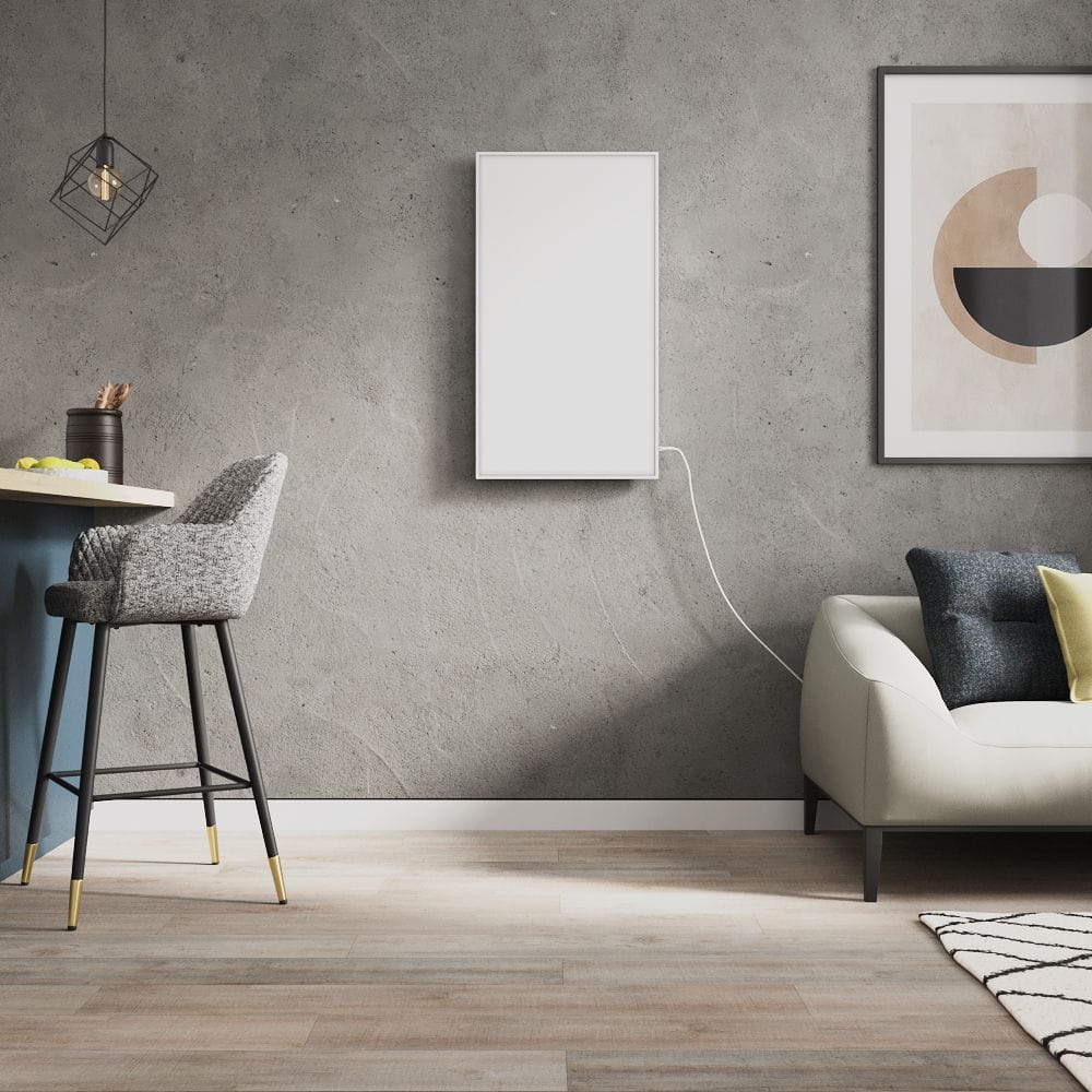 ECOSO Far white framed plug-in smart electric infrared panel heater