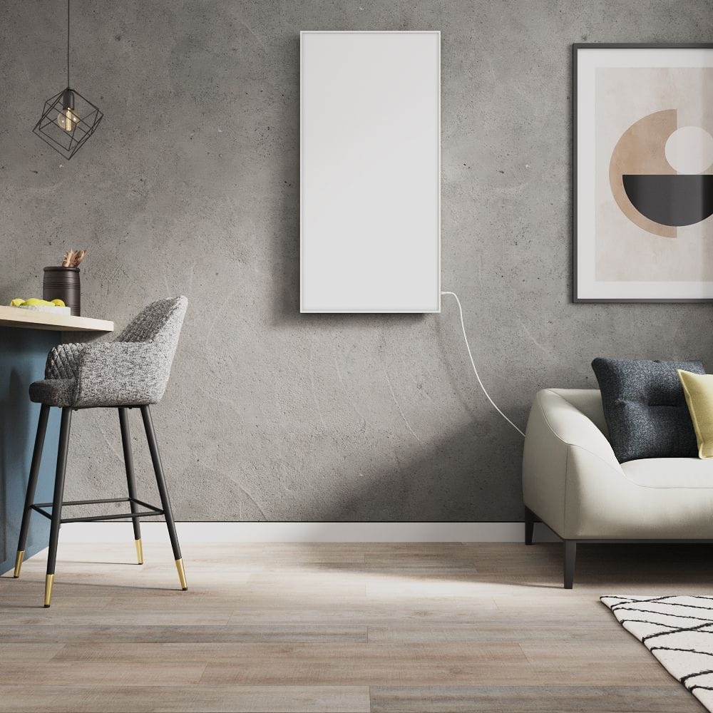 ECOSO Far white framed plug-in smart electric infrared panel heater ECOSO Far white framed plug-in smart electric infrared panel heater