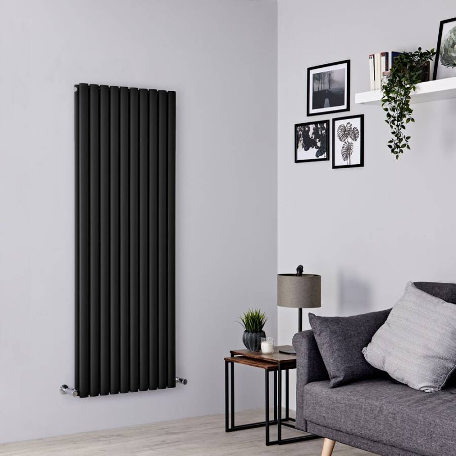 Milano Aruba Black Vertical Designer Radiator