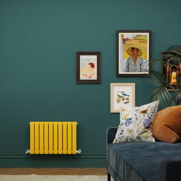 Milano Aruba yellow horizontal designer radiator Milano Aruba yellow horizontal designer radiator