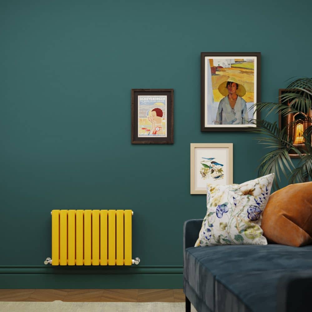 Milano Aruba yellow horizontal designer radiator