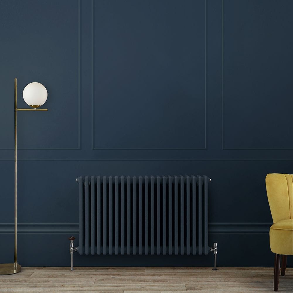 Milano Windsor regal blue horizontal traditional column radiator Milano Windsor regal blue horizontal traditional column radiator