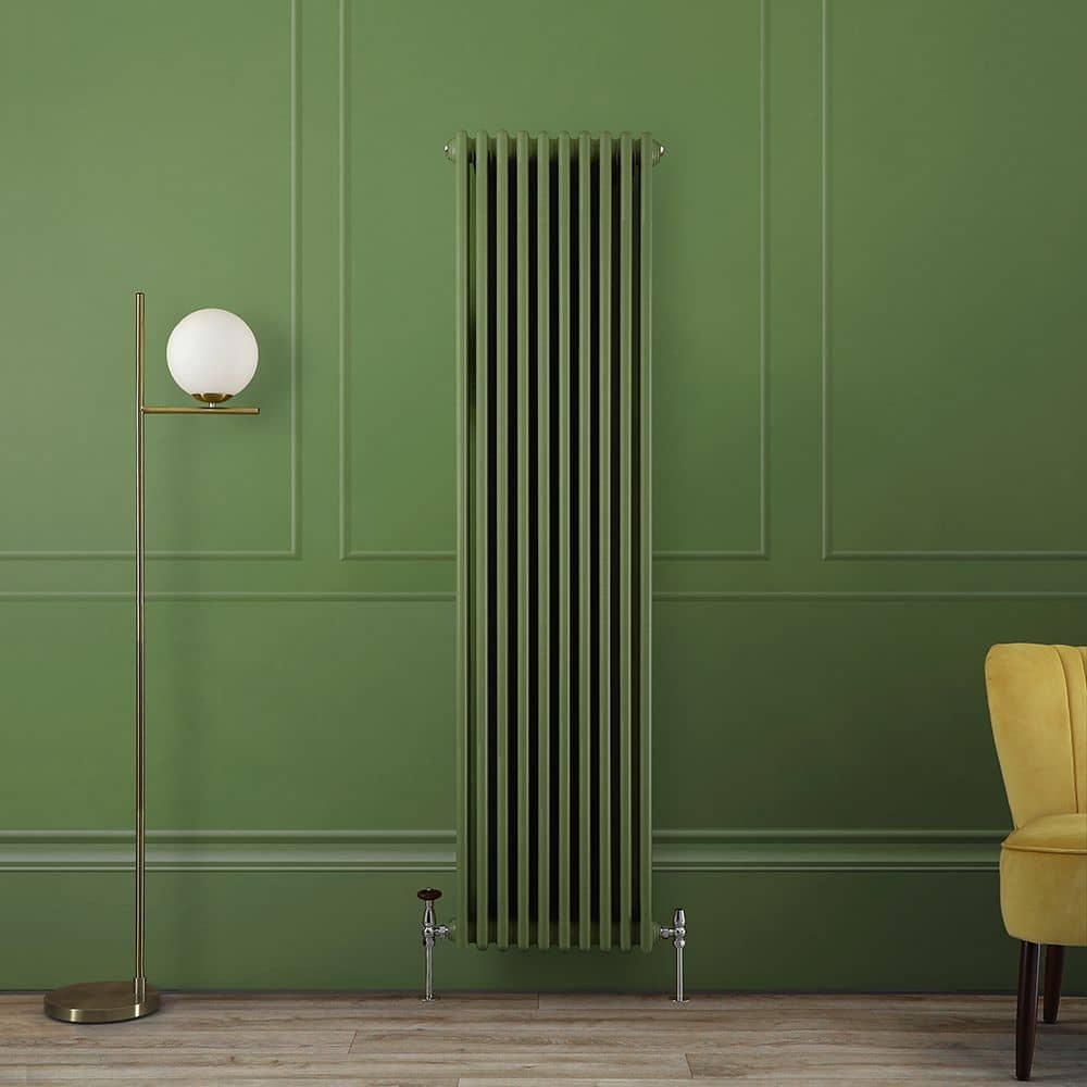 Milano Windsor green vertical traditional radiator