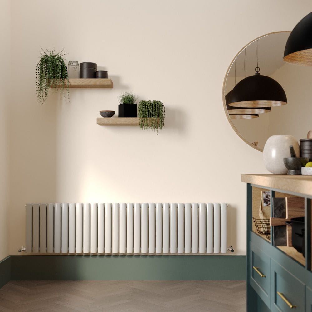 large low level milano aruba radiator cut out Milano Aruba white horizontal designer radiator