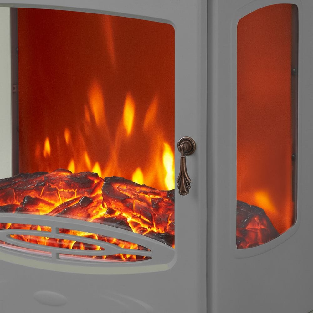 ECOSO Siena grey traditional electric stove image close up