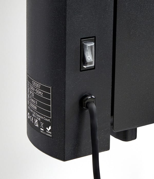 ECOSO Tuc electric heater close up