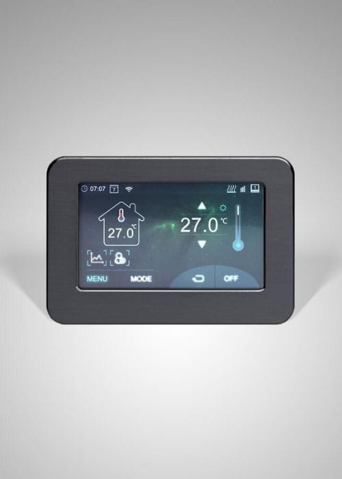 close up of an electric radiator Wi-Fi Thermostat