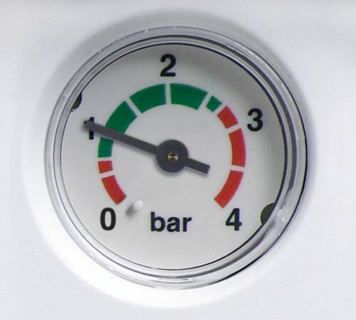 boiler-losing-pressure image of a pressure gauge on a combination boiler showing low pressure in the heating system