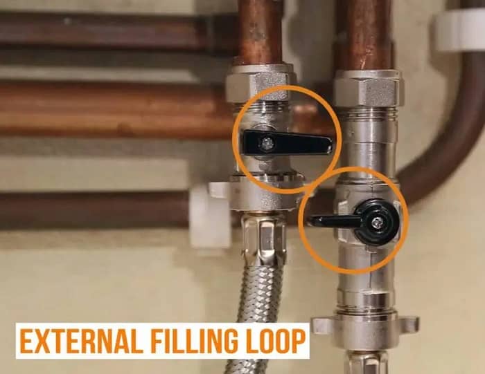 fill-pressurised-boiler_4_external-filling-loop Image of an external central heating filling loop