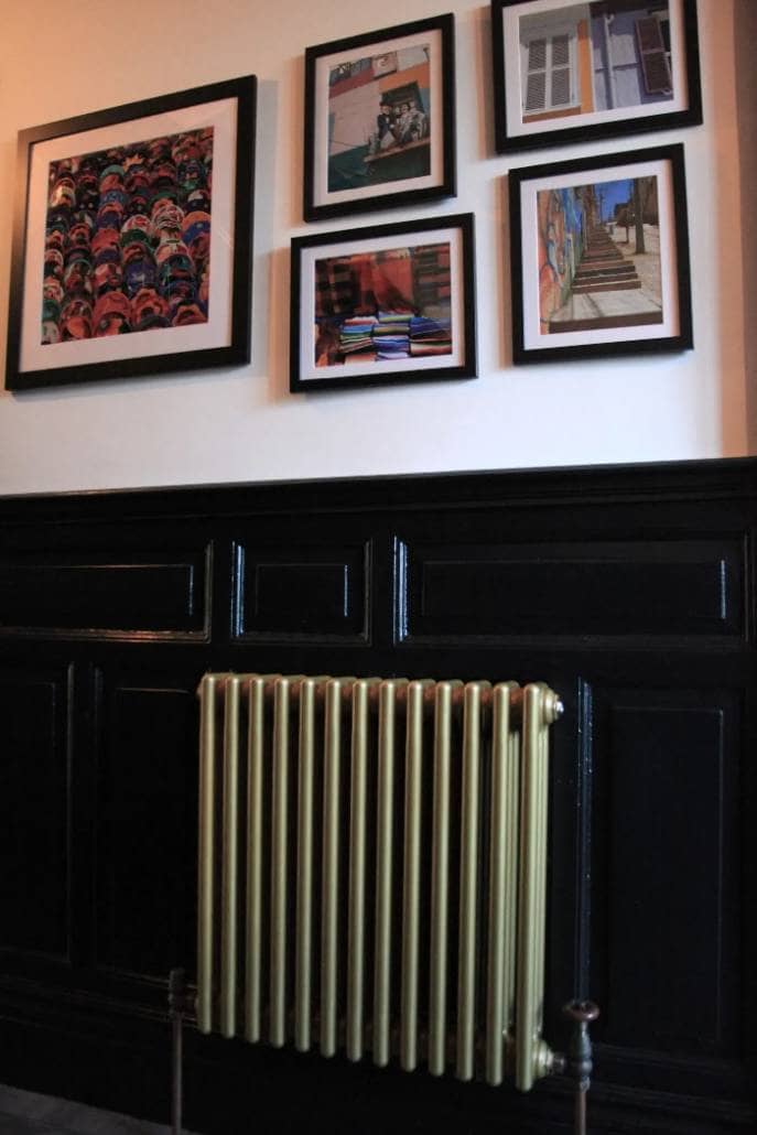 Fresh Start Living - Dark hallway 7 front of a gold column radiator in a dark hallway