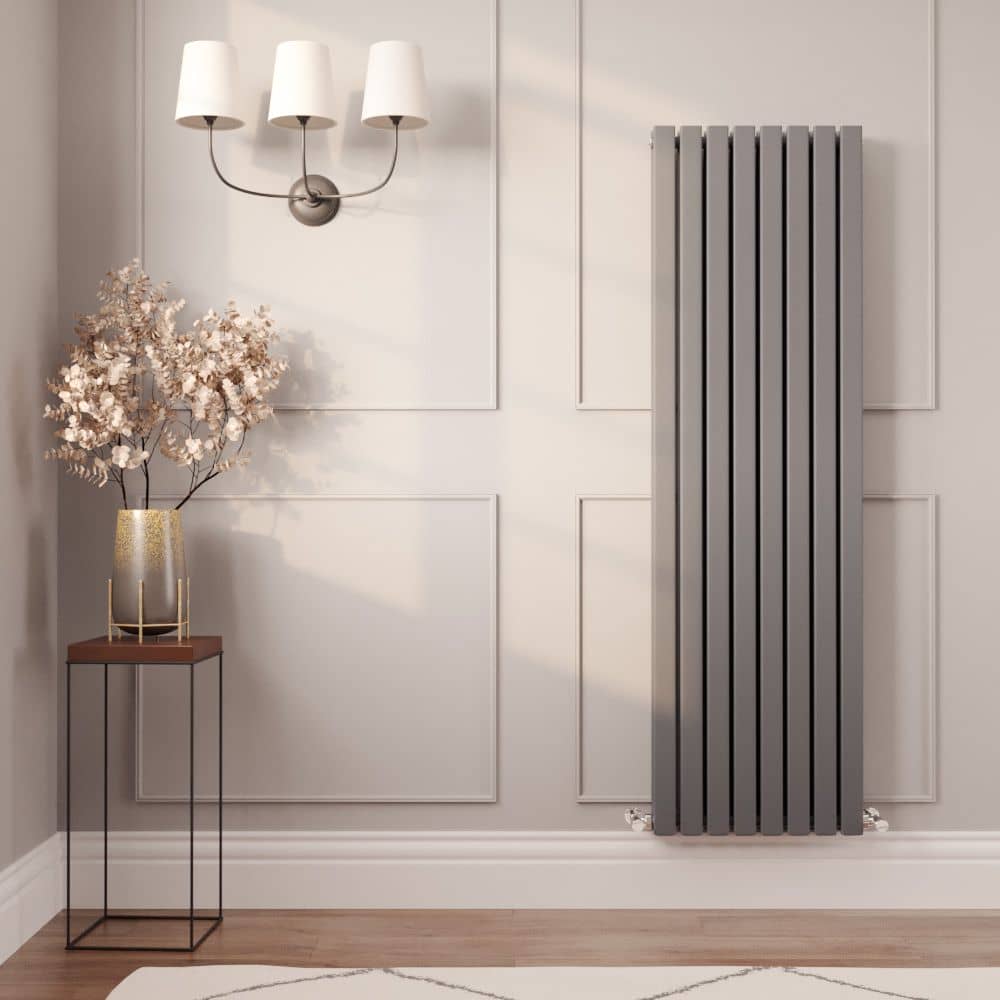 Milano Capri - Anthracite Flat Panel Vertical Designer Radiator