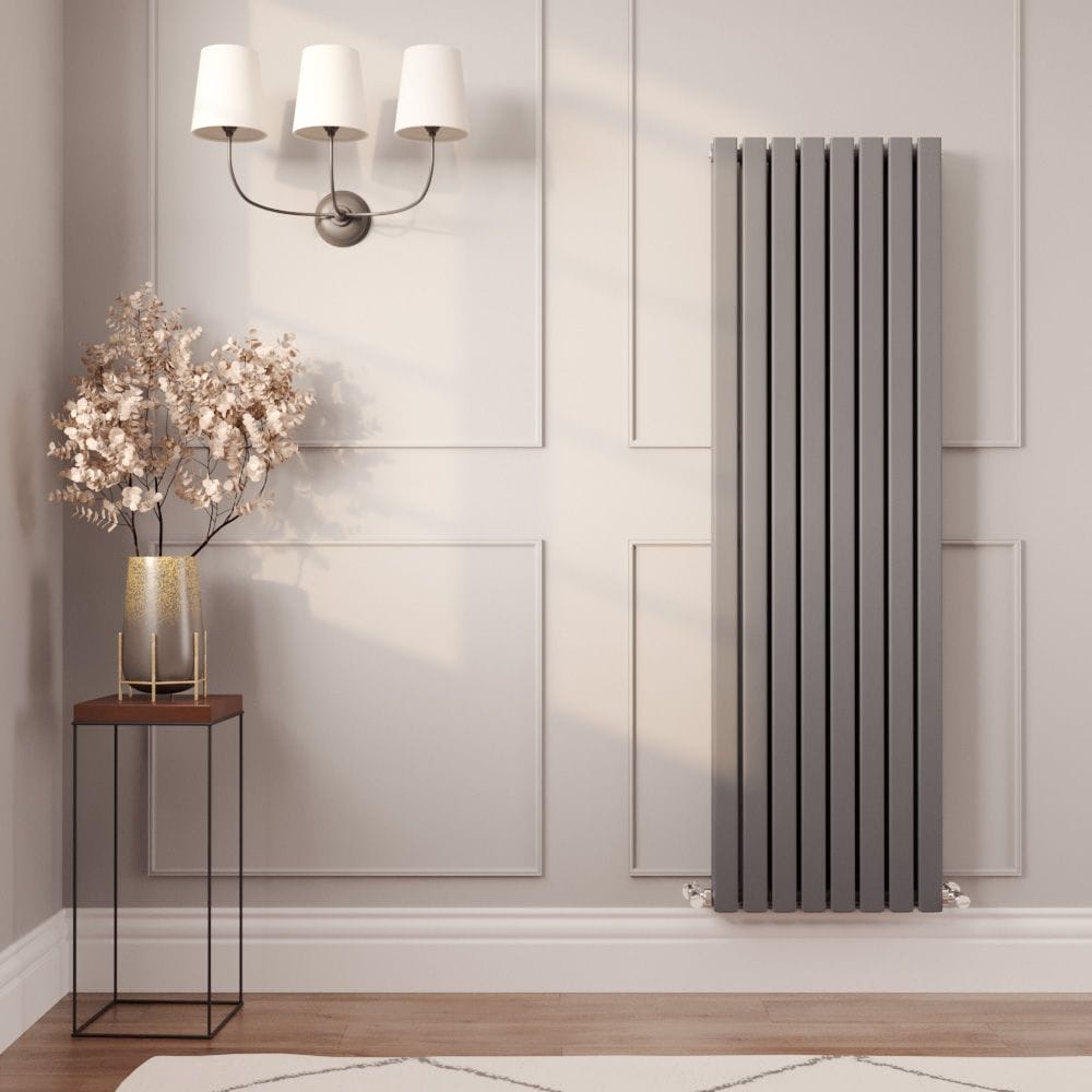 Milano Capri - Anthracite Flat Panel Vertical Designer Radiator Milano Capri - Anthracite Flat Panel Vertical Designer Radiator