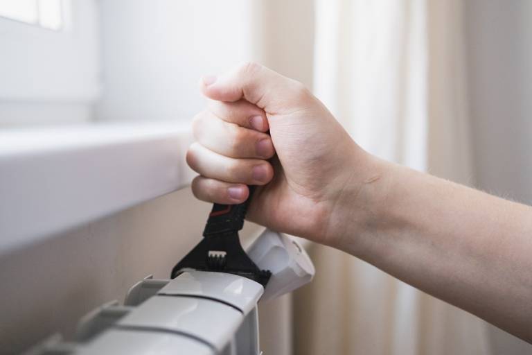 Radiator repair in progress Radiator repair in progress