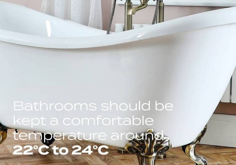 ideal bathroom temperature