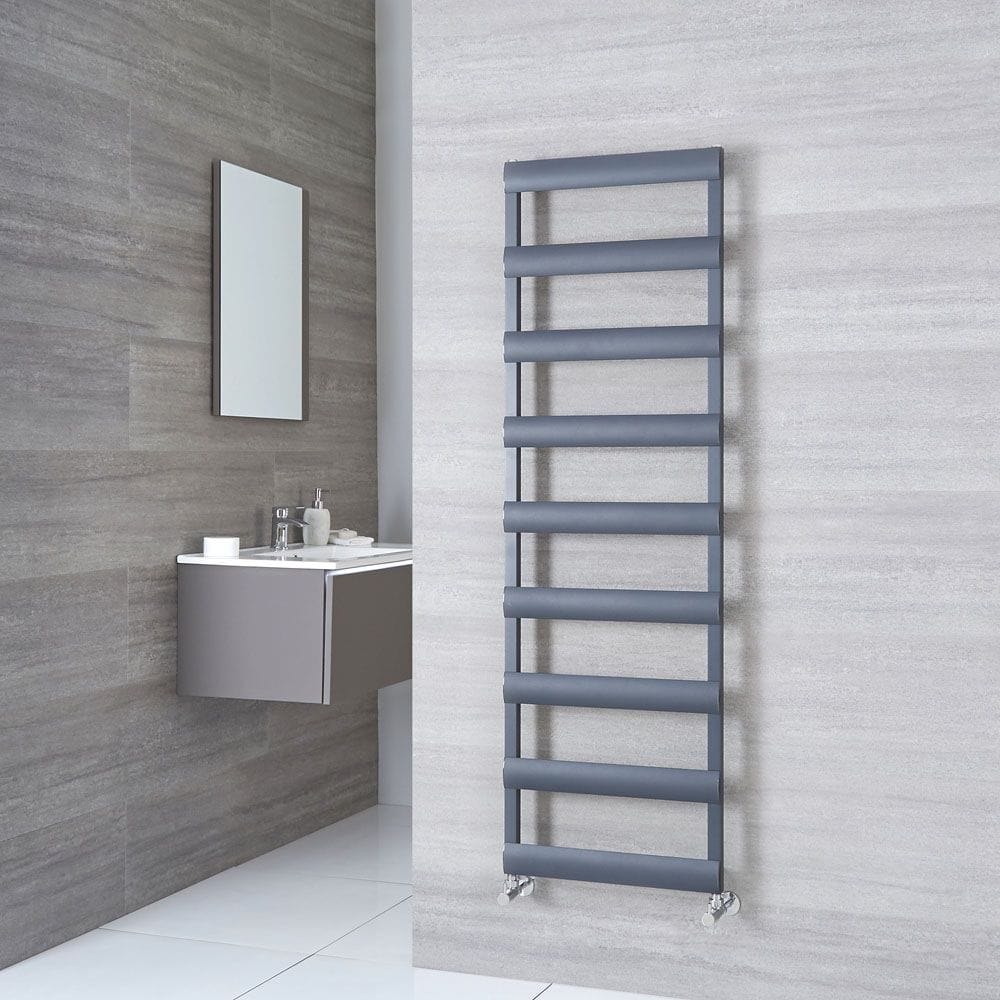 Milano Passo anthracite aluminium designer towel rail Milano Passo anthracite aluminium designer towel rail