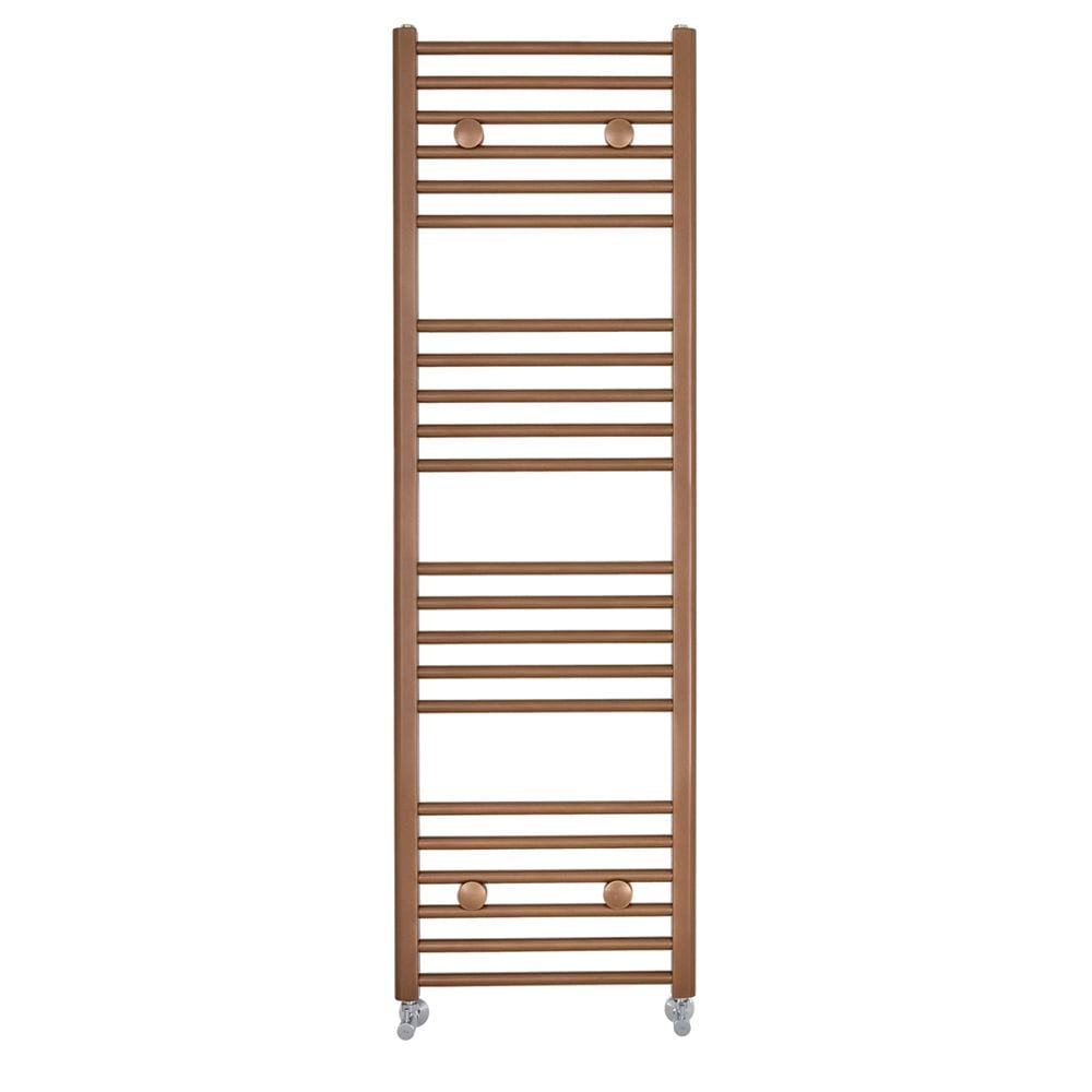 Milano Ive - Metallic Copper Straight Heated Towel Rail - Choice of Size cut out