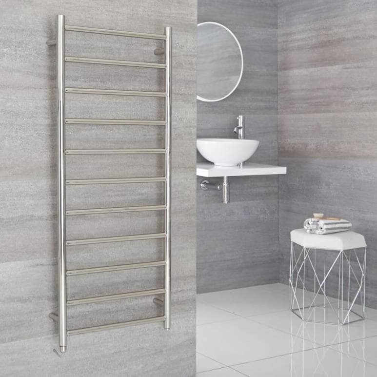 Milano Esk electric stainless steel flat heated towel rail