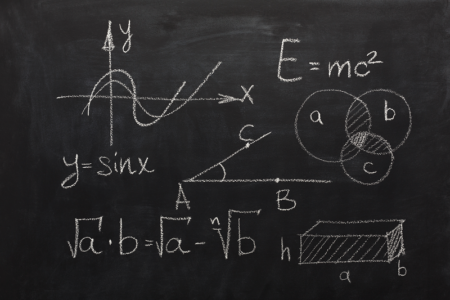 complex matahematics on a blackboard