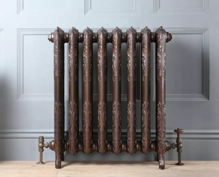 Milano Beatrix antique copper cast iron radiator