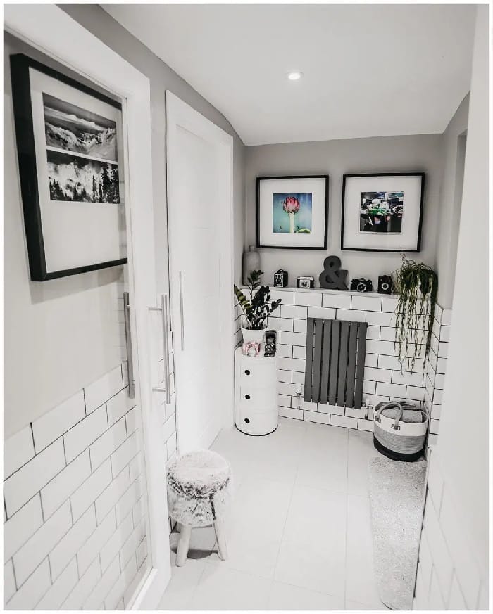 small Milano Capri radiator in a small hallway small Milano Capri radiator in a small hallway