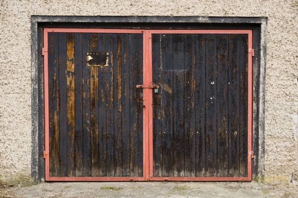 old garage door