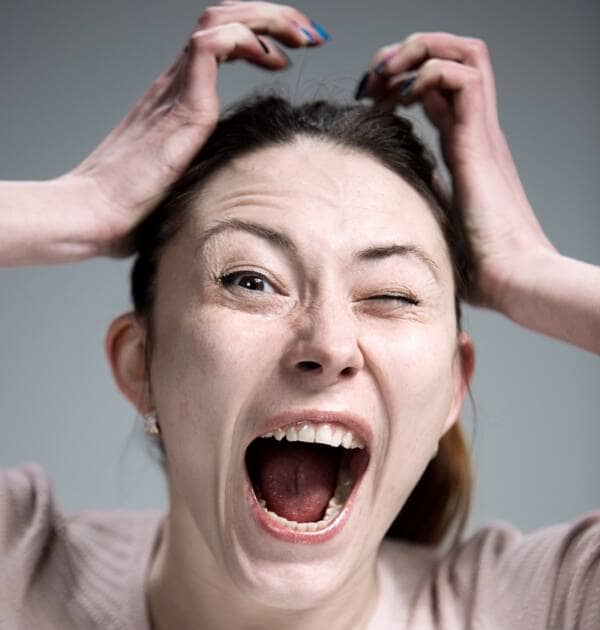 woman becoming angry and shouting