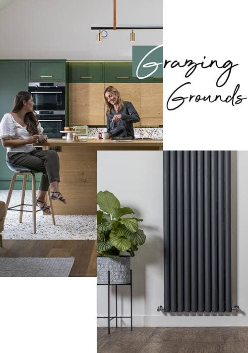 resized ladies in the kitchen with vertical radiator