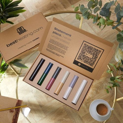 classic colour radiator sample box on a table