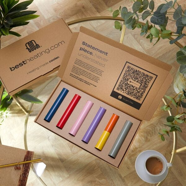 a radiator colour sample box